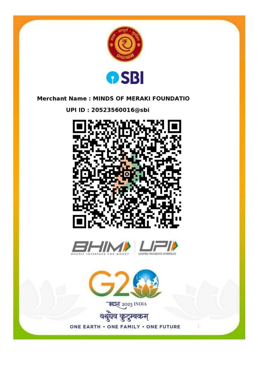 UPI QR Code for Minds of Meraki Foundation